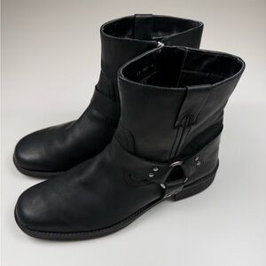 Roebuck & Co Del Rio Leather Motorcycle Harness Boots Men’s 13 Biker USA Trucker